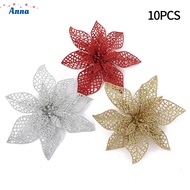 【Anna】Artificial Flowers 10PCS Christmas Decoration Fake Flowers Christmas Flower