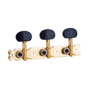 2pcs Classical Guitar Knobs Chords Open Black Gold Chords A Pair Of Guitar Tuning Chords with Screws