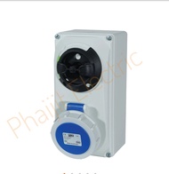 เต้ารับพร้อมสวิทช์หมุนแบบล็อคหลังจ่ายไฟชนิดกันน้ำแบบฝัง"คอมแพค" IP67 PCE 61232-6 / Switched Interloc