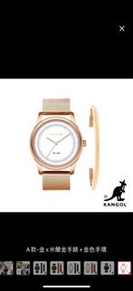 KANGOL 英國袋鼠 時尚米蘭手錶禮盒組