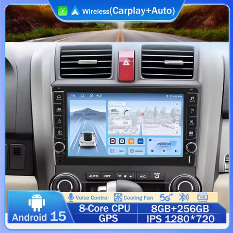 For Honda CRV CR - V 3 RE 2007 2008 2009 -2011 Android 15 Carplay Car Auto Radio Multimidia Player G