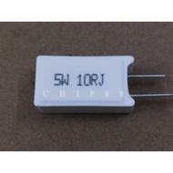 5Pcs 5W 10RJ Ceramic Resistor Plug 5W 10RJ 1% Copper Pin, 100% New.
