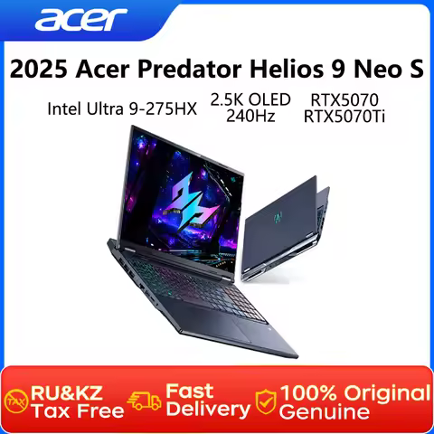 2025 Acer Predator Helios 9 Neo S Gaming Laptop 16 Inch 2.5K OLED 240Hz Screen Notebook Ultra 9-275H