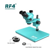 RF4 New Upgraded Simul Focal Industrial Optical Lab Zoom Stereo Trinocular Microscope 7-50X For PCB 