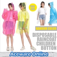 Disposable Raincoat RainCoat Kids Raincoat Button Raincoat Baju Hujan Budak Baju Hujan Kanak Kanak B