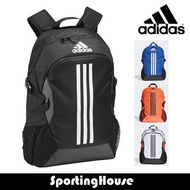 Adidas Power Backpack Front zip pocket Side slip-in pockets Padded laptop compartment