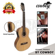 Cowboy - Mini CG-100 3/4 NA Electric Classical Acoustic Guitar (Preamp 7545r) Natural Original