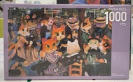 全新/貓美術館/1000片拼圖/煎餅磨坊的貓舞會(送畫冊)