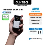 【3C  Certification】CUKTECH Mini 55W Fast Charging 10000mAh Powerbank Xiaomi 55W Max Samsung 45W iP16