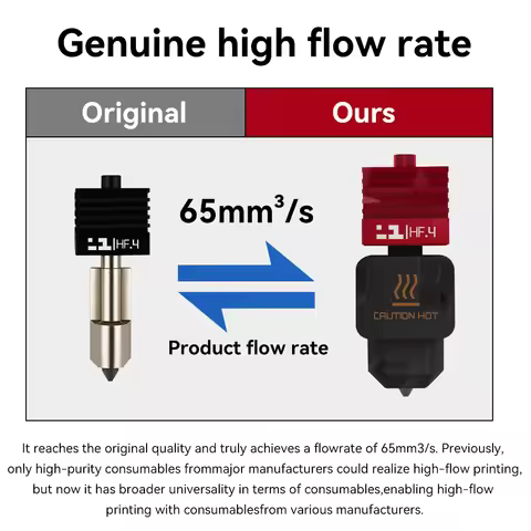 H2D Hotend Highflow For Bambu Lab H2D Hotend High-Speed 0.4mm For Bambulab Hot end Ultra-flow HcnCoa