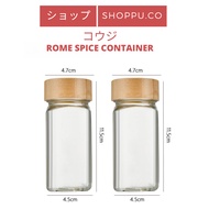 Rome spice jar/Kitchen spice/ spice Holder/ Bamboo Lid Bottle -Shoppu