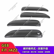 Used for 08-13 Second Generation Honda FIT FIT JAZZ GE8 GP1 Handle Carbon Fiber Pattern/Pure Black D