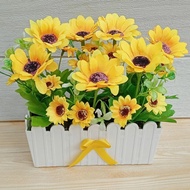 bunga matahari artificial besar pot pagar besar/bunga matahari plastik