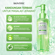 SKINTIFIC - 3X Acid Acne Gel Cleanser 120ml | Salicilyc Acid Facial Wash Cleanses Excess Sebum Face 