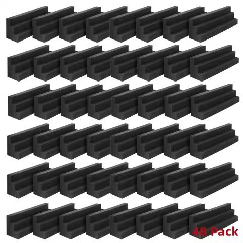24/48Pack 12" X 3" X 3" Bass Trap Acoustic Foam Soundproofing Insulation Corner Block Foam Noise Dam