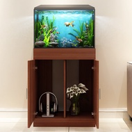 QM🏅Fish Tank Shelf Base Cabinet Living Room Entrance Partition Aquarium Super White Tank Floor Cabinet Aquarium Base Loc