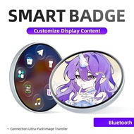 Programmable Digital Badge LED Brooch | Bluetooth App Control Custom GIF Video Display | Anime Itaba