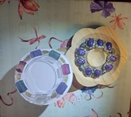 DIY 瑩石回紋珠/黃碧璽 (16 cm 手圍) (HK$80) / 紫龍晶 (15-16 cm 手圍) (HK$160)