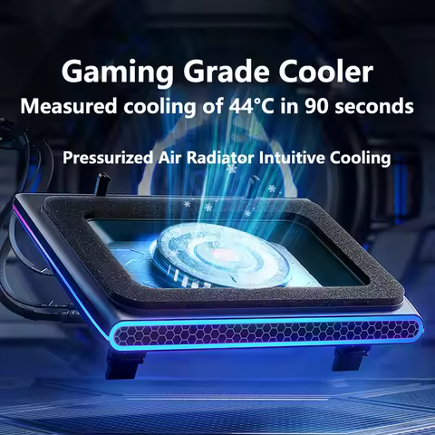 Gaming Laptop Cooling Pad, Laptop Cooling Stand with 5.5inch External Cooling Fan, Rapid Cooling Lap