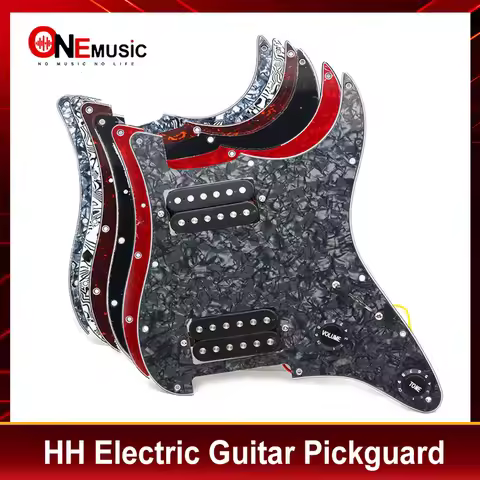Multi Colour HH Guitar Pickguard Electric Guitar Pickguard and Black Two Humbucker Loaded Prewired S