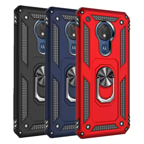 Moto G7 Power For Motorola Moto G6 G7 Plus G8 Power Lite G9 Play Case Magnetic Ring Cover for Moto E