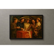 Vietsmart Painting Going To Vote In The National Assembly Election Acrylic (45cm x 60cm)