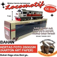 Terbaru Lokomotif cc201 putih orens - miniatur kereta api indonesia