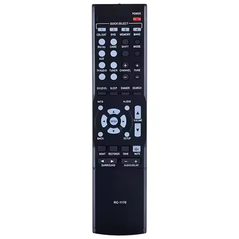 Compatible with Denon AV Receiver AVR-1513 AVR-E200 AVR-X500 DHT-1513BA Remote Control RC-1170 spare