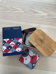 全新多啦A夢飯盒連飯袋/  學生便當盒不銹鋼