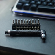 Yunbei L-Shaped Socket Wrench Double-Ended Hexagon Socket Wrench Screwdriver Bit Tool 6.35mm Manual 