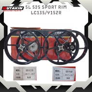 SPORT RIM 525 FG525 5 Batang YAMAHA LC135 Y15ZR BLACK Cast Wheel Sport RIM RODA Forged CNC Rim