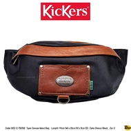 KICKERS Brand Men’s Leather + Canvas Waist Bag ( 1KIC-C-79268 )