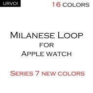 [HOT JUXXKWIHGWH 514] URVOI Milanese Loop สำหรับ Apple Watch Band Series 7 6 5 SE 4321สายตาข่ายสำหรับ Iwatch สแตนเลสหัวเข็มขัดแม่เหล็กพร้อมอะแดปเตอร์