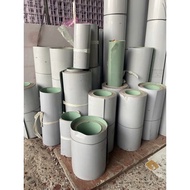 (Size from 20cm to 60cm high x 1m long) Flat green tin sheet for leak-proof roofing