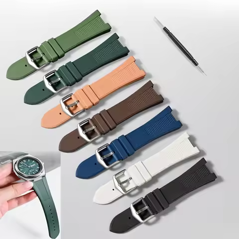 Fluoro Watch Strap for Patek Philippe Nautilus FKM Sport Waterproof Watch Band for Citizen AW0130-85