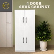 KT furniture: Shoe Cabinet With 4 Door Shoe Rack Cabinet Kabinet Kasut Rak Kasut Bertutup Almari Kasut rak kasut murah