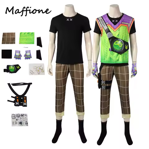 Gekko Cosplay Anime Costume VALORANT Role Play T-shirt Pants Belt Outfits Men Casual Outfits Hallowe