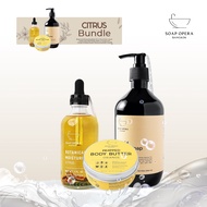 Soap Opera - Citrus Self Care Bundle 6: Moisturizing Body Oil + Orange Whipped Butter Moisturizing B