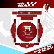 Stiker Decal Tebok Murai bATU BNR Black Japanese Kevlar Series Kandang 1 2 3 4