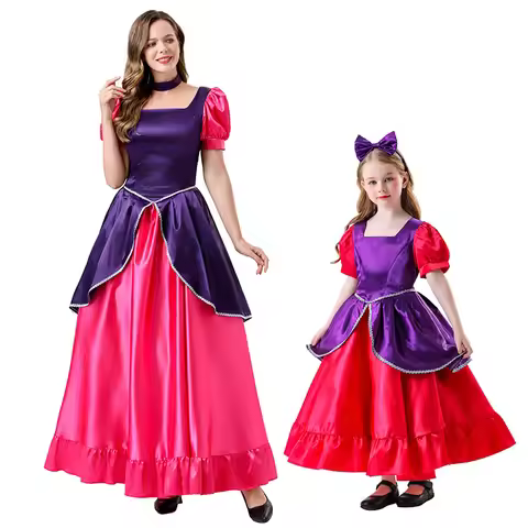 Adult Kids Princess Dress Fairy Tail Cinderella Evil Step Sister Cosplay Costume Fancy Ball Gown Dis