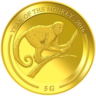 999.9 Pure Gold | 5g Monkey Gold Medallion
