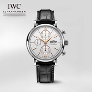 Iwc Watch IWC Watch Botao Fino Series Chronograph Men's Mechanical Watch Swiss Watch Men Silver Plated/Black