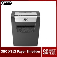 GBC X312 Paper Shredder. Maximum 12-13 Sheets of Paper per Pass. 23 Litre Bin Holds up to 200 Sheets