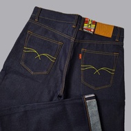 BLR Denim - Raw Denim Selvedge Accent Pants Redline, Selvedge Accent, Men's Selvedge Denim Pants