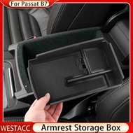 Car Armrest Storage Box Tray for Volkswagen VW CC Passat B6 B7 2006 - 2015 Organizer Container Cente