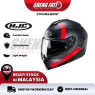 HJC C70 Eura Full Face Helmet Motor Visor Topi Keledar Keselamatan Full Face Original Superbike SIRIM MC1SF MC2SF