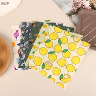 Vvsg 3Pcs/Set Reusable Food Fresh Keeping Cloth Storage Food Grade Beeswax Food Wrap Eco Friendly Kitchen Food Packaging Paper QDD