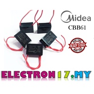 CBB61 Fan & Ceiling Fan Capacitor 450VAC Square Type Two Cable