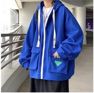 MNO.9 Hoodie W303 เสื้อฮู้ด ผ้าวาฟเฟิล มีซิปหน้า ทรงโอเวอร์ไซซ์ เสื้อกันหนาว ผช เสื้อแขนยาวฮู้ด เสื้
