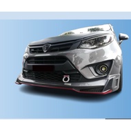 Proton Persona VVT 2nd Gen (2016) DRIVE 68 Front Skirt Skirting With Logo Bumper Lower PU Bodykit  NO PAINT